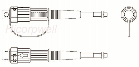 Faser-Optikflecken IP 67 verkabelt männlich-weibliche Verbindungsstücke Inspektion Mini-Sc-Verbindungsstück