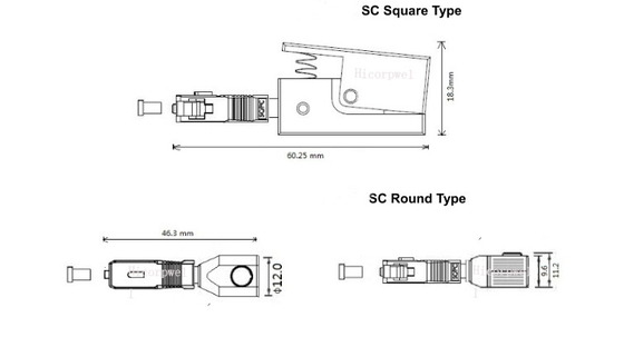 Quadrat FC entblößen Faser-Optikadapter Ftth-Faser-Optikkomponenten