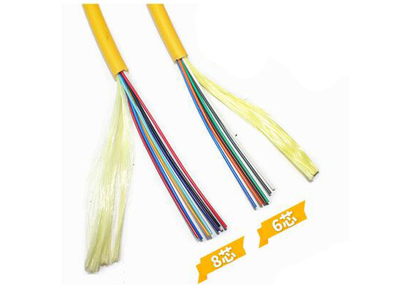 Orange Glasfaser-optisches Kabel GJFJV 12/24 entkernen 2KM in mehreren Betriebsarten bis 4KM pro Spule