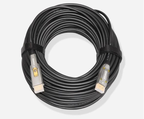 Schwarze Kabel-Faser optisches Hdmi HDMI AOC zur Ergänzungs-Unterstützung 4K 3D 18Gbps Hdmi-Kabel 10m 20m 50m