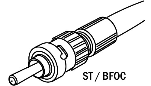 ST-025 ST-10 ST-20 patchcord St. (BFOC) mit Plastikverbindungsstück aus optischen Fasern