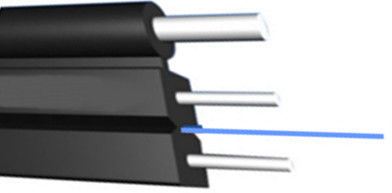Faser zum Lufthauptdurchmesser im Freien 2* (0.5-0.8MM) des transceiverkabel-1core FTTH des Stahl-Wire/FRP/KFRP