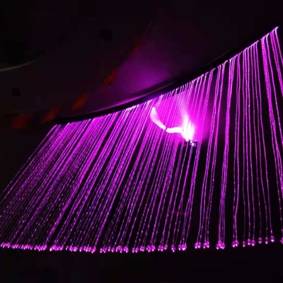 Plastikvorhang im Freien aus optischen Fasern, der PMMA-Optikfaser-Wasserfall-Vorhang-Lichter beleuchtet