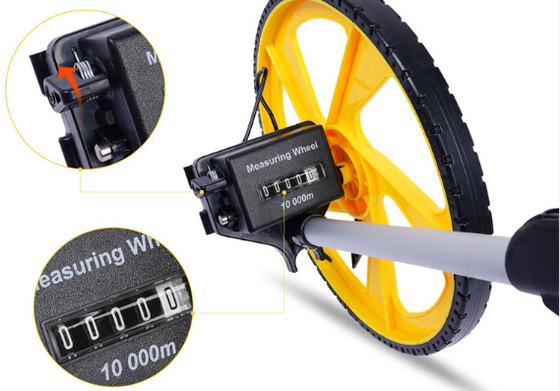 12 Zoll-Straßen-Abstands-Digitalanzeigen-messendes Rad mit faltbarem Aluminiumgriff