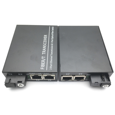 Sondern Sie Doppelfaser-Ethernet-Medien-Konverter IEEE802.3ab 1000Base - T 0.5A aus