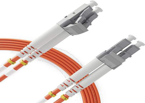 Qualität  LC / UPC OM2 Duplex 3.0mm PVC Duplex Patch Cord , 3m / 5m LC FC SC ST SM Fiber Optic Cable Fabrik