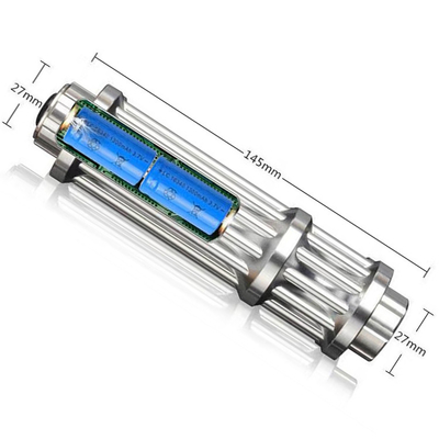 Leistungsstarker, brennender, wiederaufladbarer blauer 450-nm-Laserpointer mit allen Zubehörbatterien