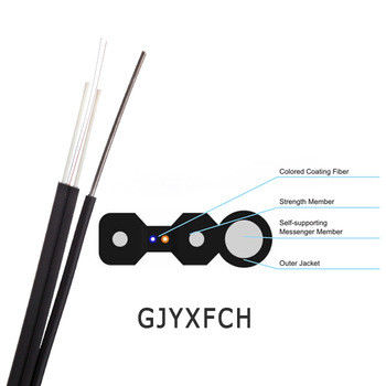 6,5-6,8 mm Außendurchmesser Glasfaser-Optikkabel, schwarze Farbe, Single- und Multimode für vielseitige industrielle Anwendungen