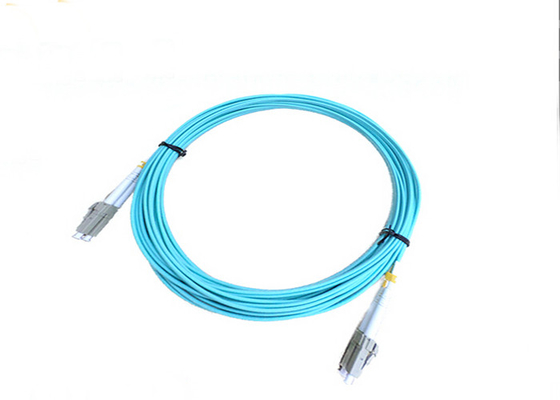 Blaue FO bessern Verbindungsstück-Art LC UPC des Kabel-OM3 1C 2C LSZH der Längen-20M 30M 50M aus