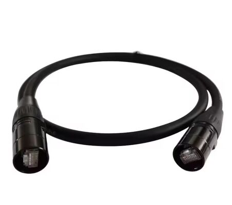 Audio-LED-Display-Verbindungssignal 1Ch Cat6 5M-90M Schwarz leicht zu bewegende Netzwerkkabel RJ45-rj45 Ethercon-Anschluss