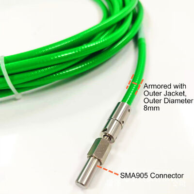 High Power D80 Laser Energy Fiber Armored Patch Cord High Temp Resistant