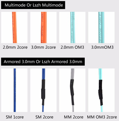Glasfaser 2 Kerne Taktische Glasfaser Patch Kabel pro Rolle 100m - 1000m Länge