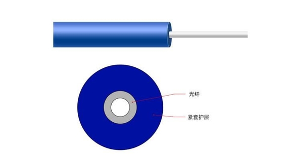 0,9 Verteilungs-straffes Puffer-Glasfaser-optisches Kabel 2KM GJFJV-02 für Innenkommunikation