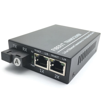 Iecs 60794 Ethernet des Faser-Optiktransceiver-20KM 1SC 2 RJ45 850nm 1310nm 1550nm