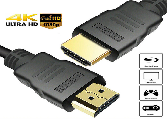 Gold überzog HDMI, das zum männlichen Kabel 3D 1080P 2160P 4K 1M 1.5M 2M 3M 5M 10M 15M 20M 25M männlich ist